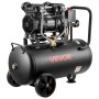 VEVOR 1,5 kW luchtcompressor, olievrije compressor met 30 liter luchttank, fluisterstille compressor met een capaciteit van 126 l/min bij 6,2 bar en max. 8 bar, draagbare luchtcompressor met wielen en handvat voor werkplaats en doe-het-zelf.