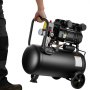 VEVOR 1,5 kW luchtcompressor, olievrije compressor met 30 liter luchttank, fluisterstille compressor met een capaciteit van 126 l/min bij 6,2 bar en max. 8 bar, draagbare luchtcompressor met wielen en handvat voor werkplaats en doe-het-zelf.