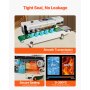VEVOR Continuous Bag Band Sealing Machine, 0.24-0.47 in/6-12 mm Seal Width, Horizontal Band Sealer Machine with Digital Temperature Control, Bag Sealer for 0.02-0.8 mm Plastic Bags, Inflation Function