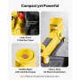 VEVOR Low-Profile Trolley Jack & 360° wielen, 1,5 t hefvermogen, snelwerkende pomp met enkele zuiger, 13-31 cm hefhoogte, hydraulische krik voor sportwagens en sedans, geel + zwart