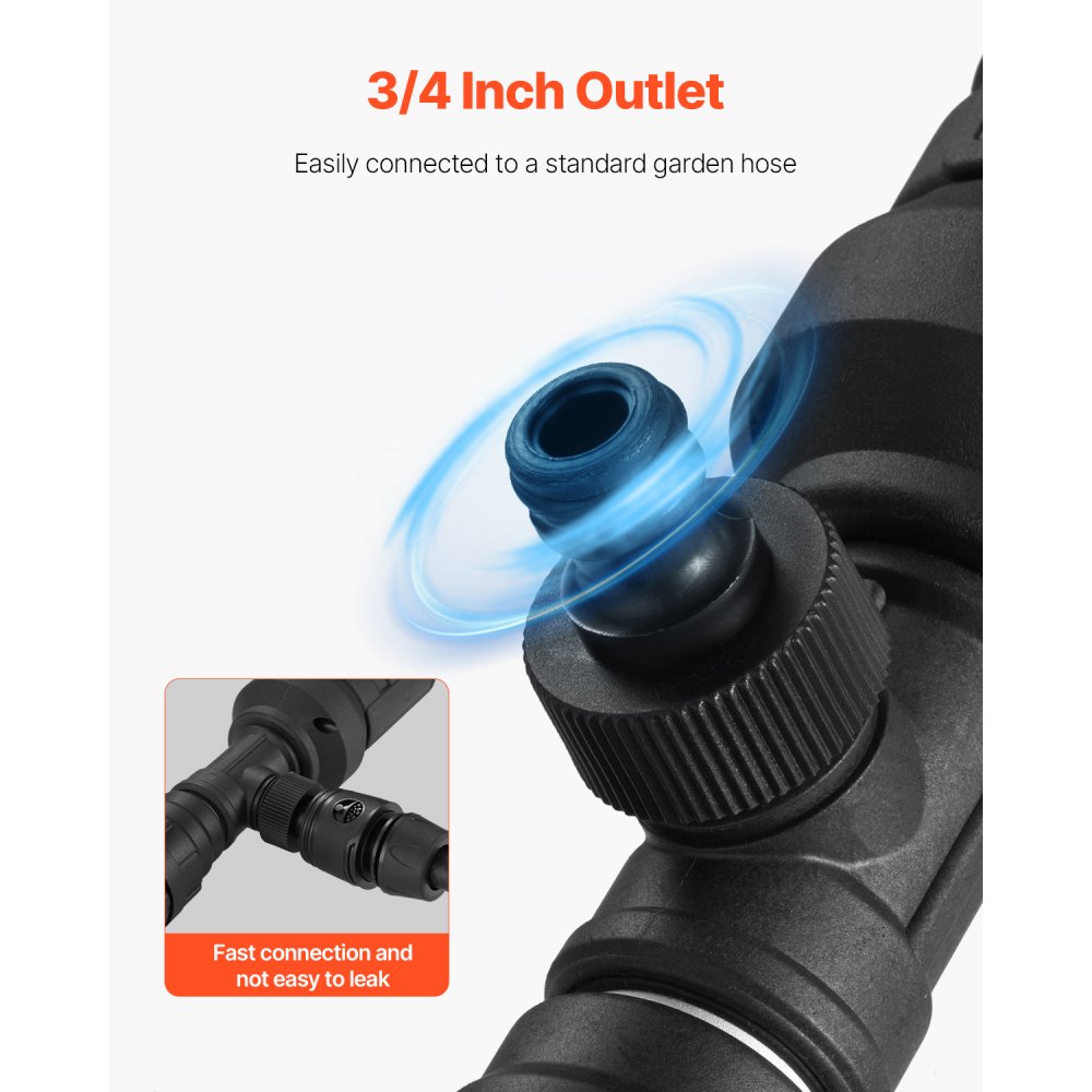 VEVOR draadloze stokwaterpomp, 528 GPH, draagbare dompelpomp met NPT 3/4-inch tuinslang, compatibel met Dewalt 20V MAX-accu (accu niet inbegrepen), elektrische stokpomp voor zwembad, tuin, vijver