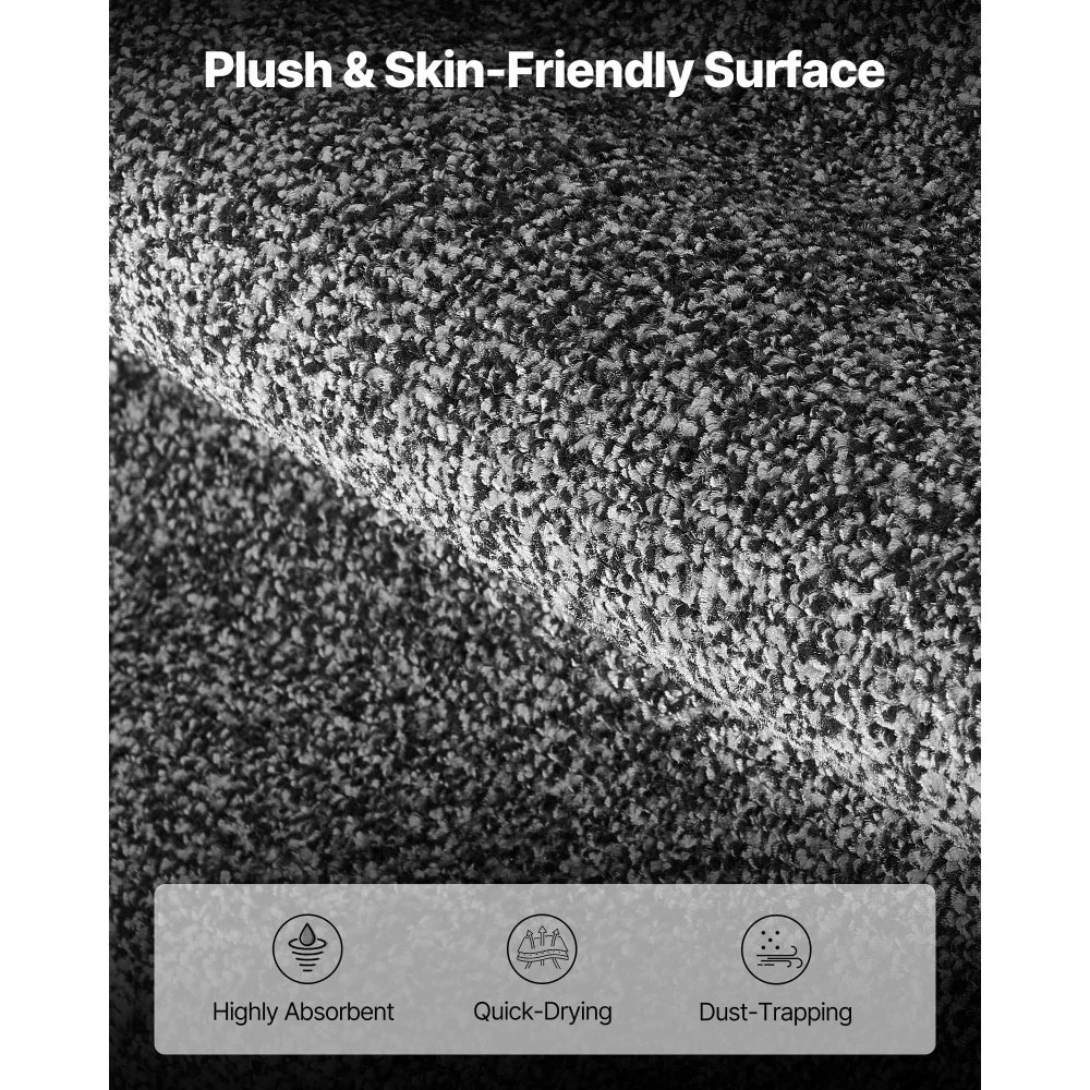 VEVOR Dirt Trapper Mat, 1524 x 914 mm, binnen- en buitendeurmat, PVC-achterkant, wasbaar entreemat voor hal, entree, keuken, balkon, garage, grijs