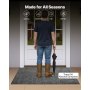 VEVOR Dirt Trapper Mat, 1524 x 914 mm, binnen- en buitendeurmat, PVC-achterkant, wasbaar entreemat voor hal, entree, keuken, balkon, garage, grijs