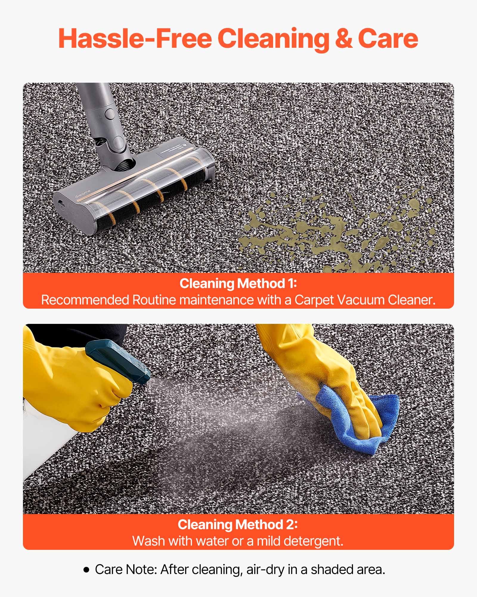 VEVOR Dirt Trapper Mat, 1524 x 914 mm, binnen- en buitendeurmat, PVC-achterkant, wasbaar entreemat voor hal, entree, keuken, balkon, garage, grijs