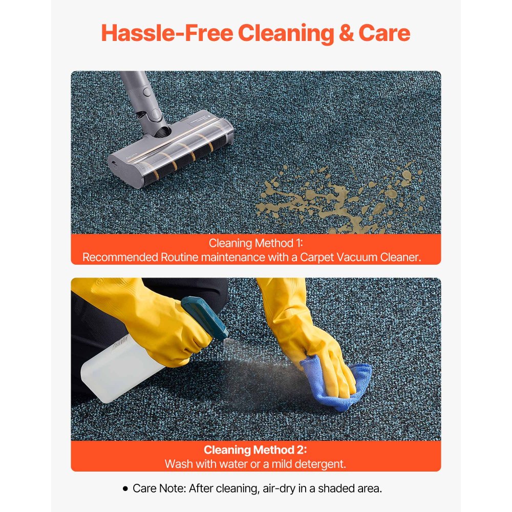 VEVOR Dirt Trapper Mat, 1829 x 1219 mm, binnen- en buitendeurmat, PVC-achterkant, wasbaar entreemat voor gang, entree, keuken, balkon, leigrijs