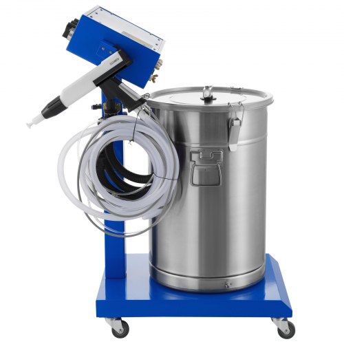 VEVOR WX-958 poedercoating apparaat, poederpistool 45 L, poedercoating machine 4 m, poedercoating pistool verf 40 W, poedercoating spuitpistool