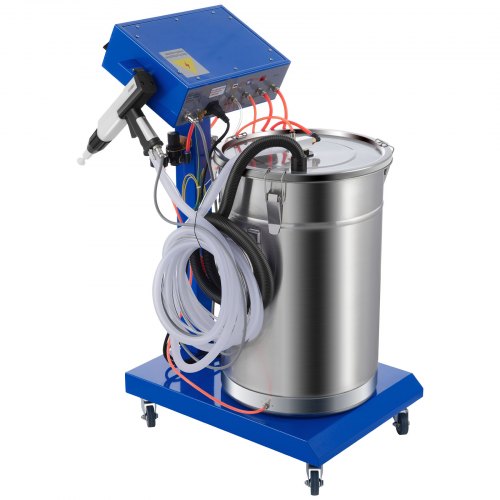 VEVOR WX-958 poedercoating apparaat, poederpistool 45 L, poedercoating machine 4 m, poedercoating pistool verf 40 W, poedercoating spuitpistool