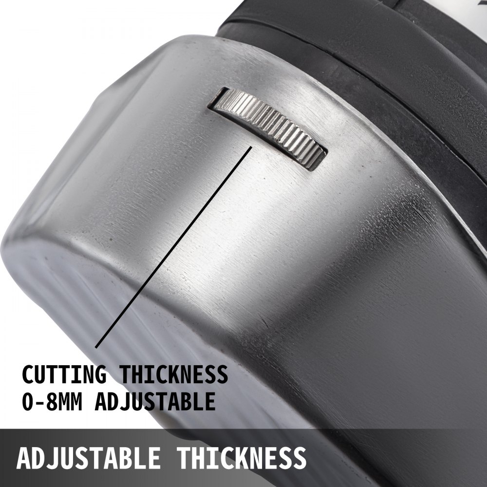 VEVOR Snijmachine Vlees Elektrische Kebabsnijder Vlees Snijder Rvs Draadloos 2 Bladen 0-8mm Dikte