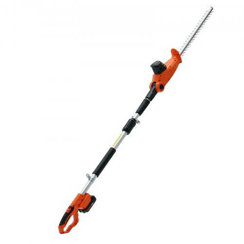 VEVOR telescopische heggenschaar 20V heggenschaar koperen motor 1200 rpm elektrische heggenschaar 46cm meslengte 188-239cm uitschuifbaar 16mm snijdiameter 30-150° draaibaar incl. snellader accu