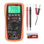 VEVOR Digital Multimeter, 4000-Count TRMS DC/AC Voltmeter Current Tester, Auto-Ranging Multimeter for Current Voltage Resistance Capacitance Temperature Diodes Continuity Duty-Cycle Measurments