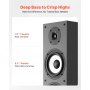VEVOR Passive Floorstanding Speaker, 2-Way, Floor-Standing Tower Speaker with 1-Inch Tweeter, 6.5-Inch Woofer, 200W Peak, 70Hz–20kHz Frequency Response, Durable MDF Enclosure, for Home Audio, Single