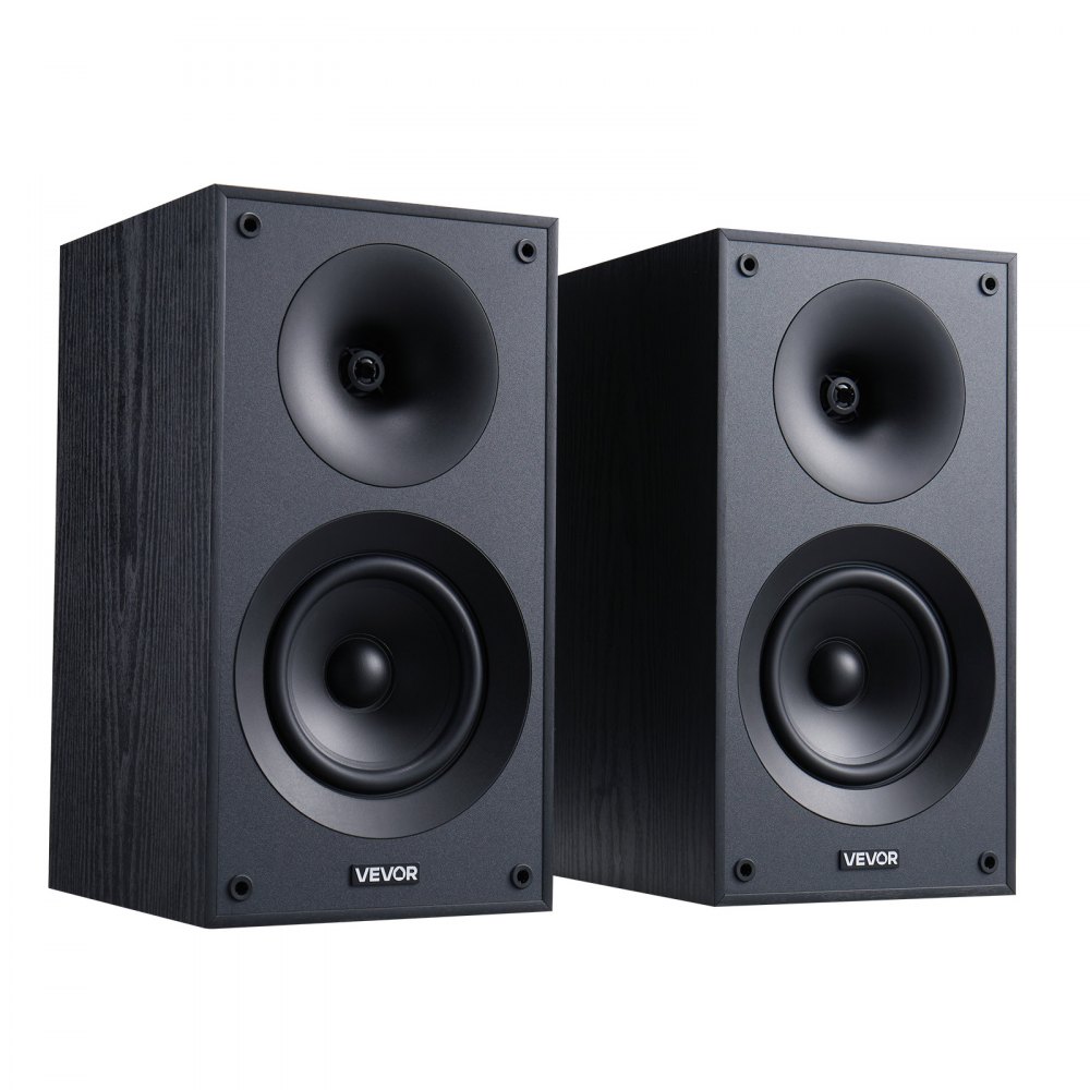 VEVOR Passive Bookshelf Home Speakers Pair Stereo Audio Speakers Cone 65Hz-20KHz