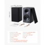 VEVOR Passive Bookshelf Home Speakers Pair Stereo Audio Speakers Cone 65Hz-20KHz