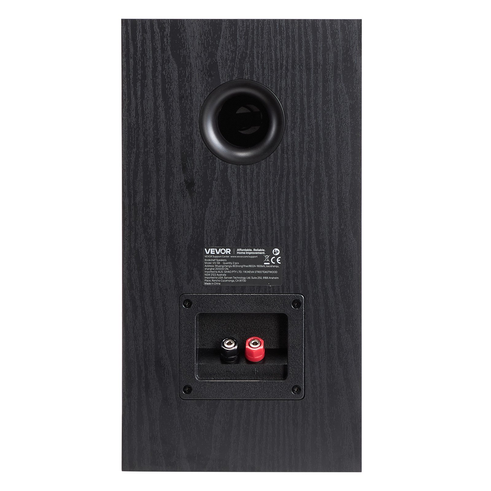 VEVOR Passive Bookshelf Home Speakers Pair Stereo Audio Speakers Cone 65Hz-20KHz