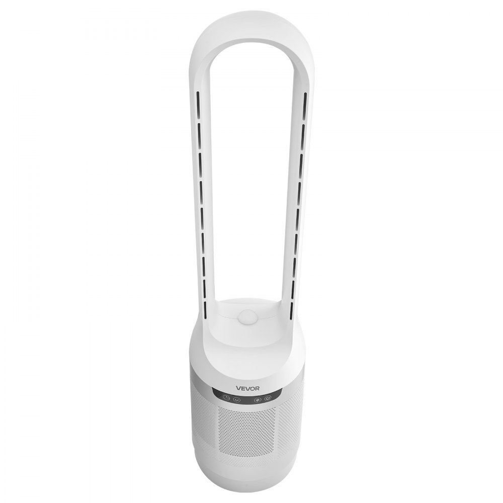 VEVOR Bladeloze Torenventilator, 104 cm kolomventilator met 12 snelheden, max. 4,5 m/s, 4 standen, 8-uurs timer, 65° zwenkende staande ventilator met afstandsbediening voor slaapkamer en kantoor, wit