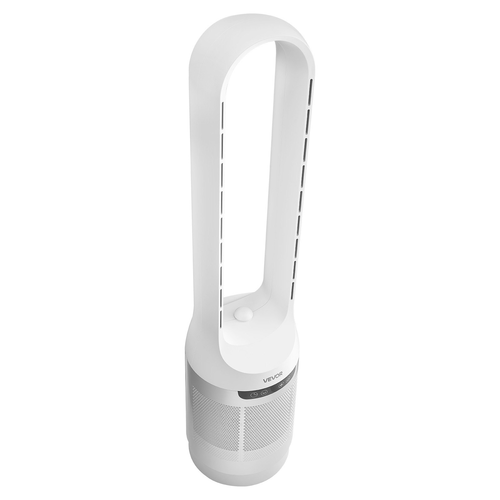 VEVOR Bladeloze Torenventilator, 104 cm kolomventilator met 12 snelheden, max. 4,5 m/s, 4 standen, 8-uurs timer, 65° zwenkende staande ventilator met afstandsbediening voor slaapkamer en kantoor, wit