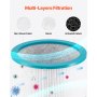 VEVOR Vervangend Filter φ188x127 mm, Meerlaags Luchtreiniger Filter Vervanging met High-Density HEPA en Actieve Kool, Ideaal voor het Opvangen van Pollen, Huisdierhaar, Rook en Schadelijke Geuren