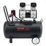 VEVOR Luchtcompressor, 15 Gallon Stalen Tank, 2 HP 5,3 CFM@90 PSI Olievrije Luchtcompressor en Max. 125 PSI Druk, 78 dB Ultra Stille Draagbare Compressor, voor Autoreparatie, Bandenspanning, Spuitverven