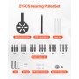 VEVOR 21-in-1 Bearing Puller Set, 21 PCS 3-Jaw Hook Puller for Internal External Bearings and Bearing Without Inner Shaft, Multifunctional Bearing Removal Tool with Heavy Duty Portable Storage Case