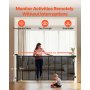 VEVOR Retractable Baby Gate, Extends to 5150 mm Extra Wide, 990 mm Tall, with Reinforced Fiberglass Strips, Avoids Crawling Through, Mesh Dog Gate for Decks, Doorways, Garages, Indoor, Black
