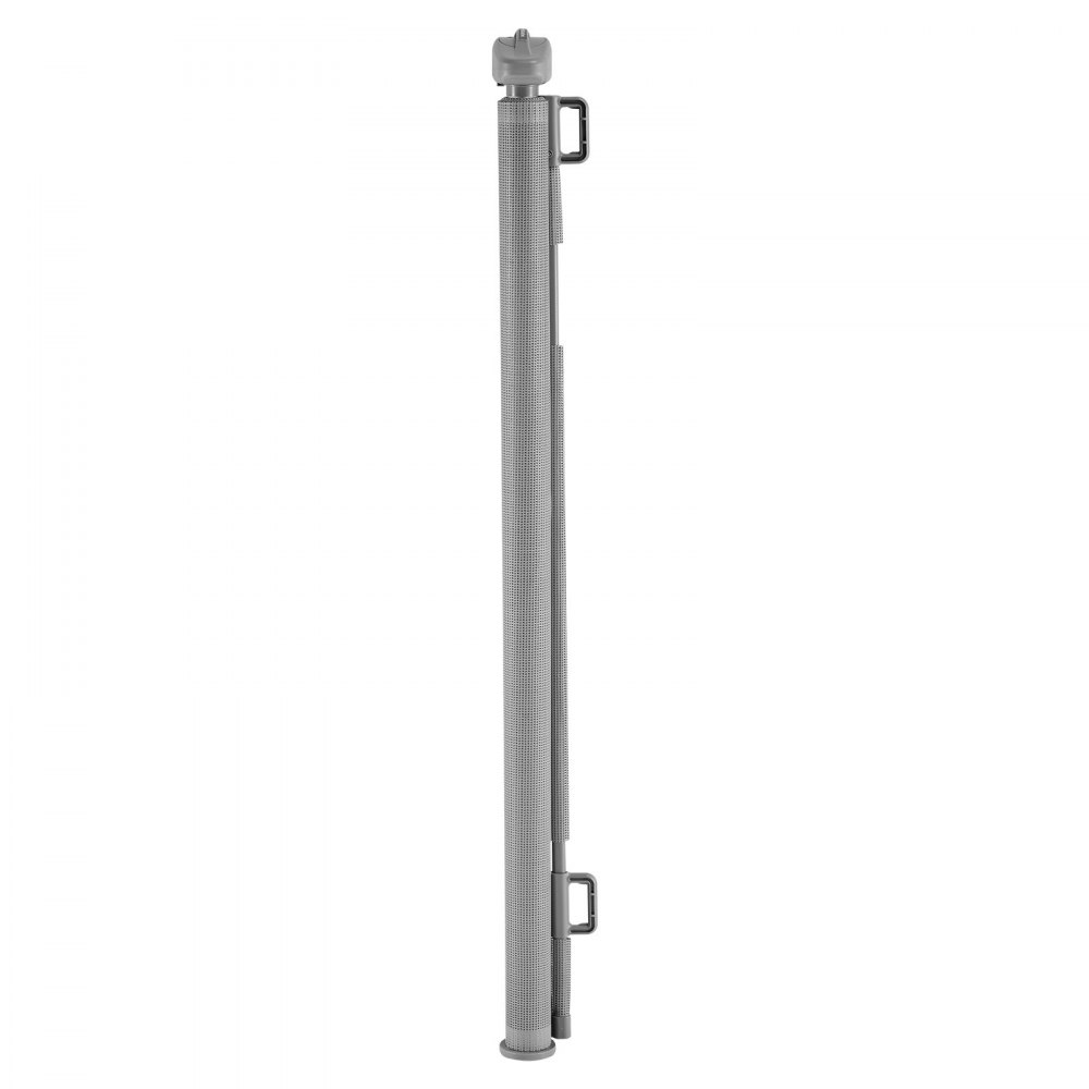 VEVOR Intrekbaar babyhekje, hondenhekje, uitschuifbaar tot 145 cm breed / 98 cm hoog, traphekje met veiligheidsslot, gaasveiligheidshekje voor trappen en gangen, binnen/buiten, grijs