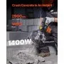 VEVOR Zware betonsloophamer 1400W, 19J slagkracht elektrische sloophamer, boorhamer, betonhamer, beitelhamer 2900 BPM, inclusief puntbeitel, platte beitel, voor leisteen, beton, enz.