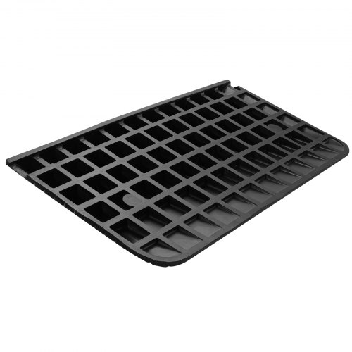 VEVOR drempeloprijplaat massief rubber deurdrempeloprijplaat 15 ton belasting oprijplaat met goot 90,2x53,34x7,6 cm rolstoeloprijplaat oprijplaat rubberen oprijplaat ideaal bij oneffen bodem stoepranden