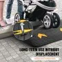 VEVOR drempeloprijplaat massief rubberen deurdrempeloprijplaat 15 ton belasting oprijplaat met goot 90,2x53,34x7,6 cm rolstoeloprijplaat oprijplaat