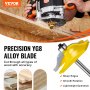 VEVOR Freesset, 3-delige freesset met 1/4-inch schacht, kunststof draagtas, houtbewerkingsgereedschap voor professionele en beginnende timmerlieden, voor hout, MDF, spaanplaat, multiplex