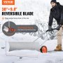 VEVOR sneeuwschep met wielen 74,5 cm sneeuwschep sneeuwschep sneeuwruimer met breed blad en U-vormige handgreep zijhoek van 15° sneeuwruimapparatuur ideaal voor scholen ziekenhuizen parken