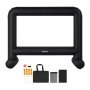 VEVOR 15 ft Inflatable Movie Screen, 600D Washable Inflatable Projection Screen with Portable Storage Bag, Easy Set Up 16:9 Movie Projector for Outdoor Backyard, Home Theater, Theme Party, Pool Fun