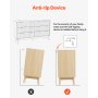 VEVOR 6 Fluted Drawer Dresser, Wooden Chest of Drawers with Sliding & Anti-tip Device, Modern Minimalist Dresser Chest, Fluted Closet Storage for Living Room, Hallway, Bedroom, Entryway, Light Wood