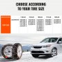 VEVOR Sneeuwkettingen Mangaan gelegeerd staal, Noodtractiebandenkettingen, Sneeuwbandenkettingen voor auto's, pick-ups, SUV's en vrachtwagens Zilver Set van 2 648/695 mm voor 195-15; 235/60-15; 215/70-14; 205/70-15