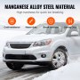 VEVOR Snow Chains Manganese Alloy Steel Traction Snow Wheels Chains Silver 2PCS