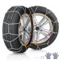 VEVOR 2PC Snow Chains, Manganese Alloy Steel Emergency Traction Tire Chains for Cars, Pickups, SUVs, and Trucks, Snow Tire Chains for 225/70-15, 235/60-16, 235/50-18, 245/45-18, 245/45-17, Silver