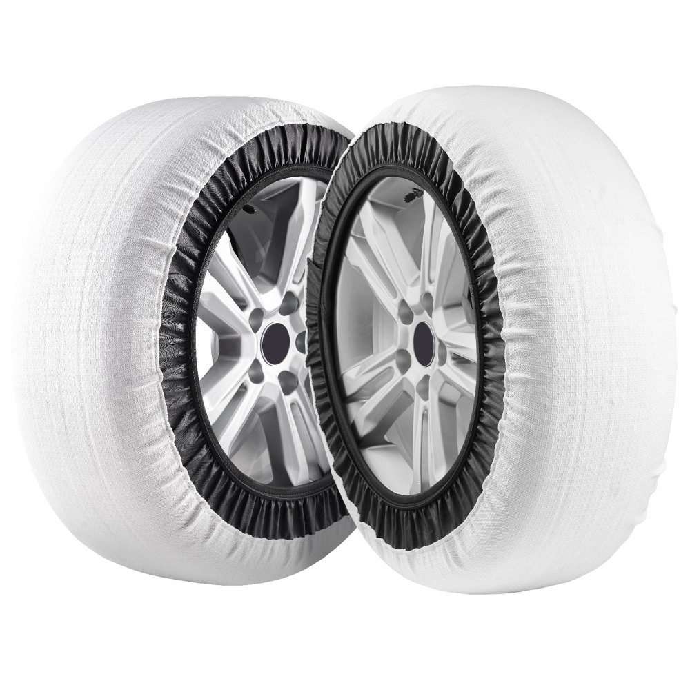 VEVOR Verdikte sneeuwsokken voor banden, polyestervezel bandensokken met elastische banden, bandenhoes met sneeuwgrip voor auto, SUV, pick-up en vrachtwagen (2-pack) - Groot