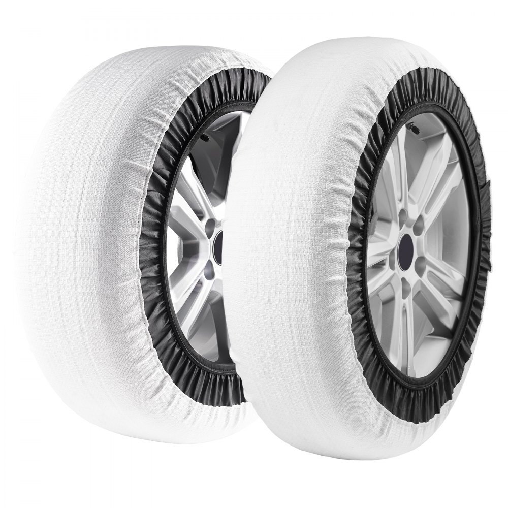 VEVOR Verdikte sneeuwsokken voor banden, polyestervezel bandensokken met elastische banden, bandenhoes met sneeuwgrip voor auto, SUV, pick-up en vrachtwagen (2-pack) - Groot