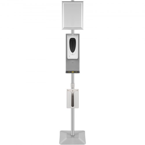 VEVOR Automatische Handdispenser Standaard Zilver 1000 ml Desinfectiezuil 6,8 kg Automatische Handdesinfecterende Dispenser Standaard Ideaal voor Thuis