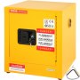 VEVOR Flammable Safety Cabinet, 11 Gal, Cold-Rolled Steel Flammable Liquid Storage Cabinet,  16.9 x 16.9 x 18.2 in Explosion Proof with 1 Door for Industrial Use, NFPA Code 30 OSHA Standards Yellow