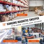 VEVOR magnetische bezem magnetische veegmachine 1830 mm, magnetische veegmachine magnetische bezem magnetische bezem magnetische lifter 47,6 kg magnetische kracht magnetische spanenverzamelaar vloerveger veegmachine werkplaats