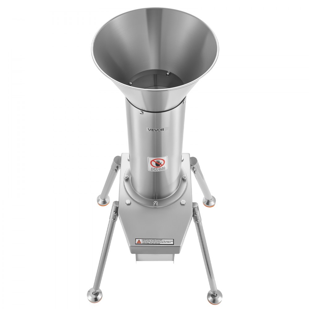 VEVOR elektrische fruitmolen voor appels, 1100 W, roestvrij staal SUS304, fruitversnipperaar, verwerkt hele appels tot 80 mm diameter, 164 kg/u, fruitversnipperaar voor peren, ananas, guave, wortelen en aardappelen.