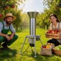 VEVOR elektrische fruitmolen voor appels, 1100 W, roestvrij staal SUS304, fruitversnipperaar, verwerkt hele appels tot 80 mm diameter, 164 kg/u, fruitversnipperaar voor peren, ananas, guave, wortelen en aardappelen.