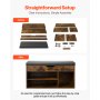 VEVOR Entryway Shoe Bench, 31.7 x 12.0 x 17.5 Inch Shoe Storage Organizer with Lift Top Storage Space, 300lbs Bench with Cushion Seat and 3 Cabinets for Hallway, Living Room, Bedroom, Brown + Black