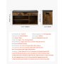 VEVOR Entryway Shoe Bench, 31.7 x 12.0 x 17.5 Inch Shoe Storage Organizer with Lift Top Storage Space, 300lbs Bench with Cushion Seat and 3 Cabinets for Hallway, Living Room, Bedroom, Brown + Black
