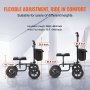 VEVOR knee scooter with adjustable handlebar and knee pad heights for user comfort and flexibility.