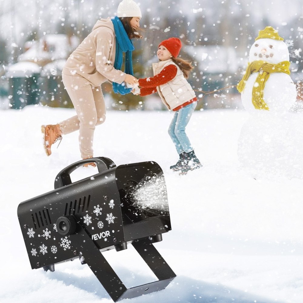 VEVOR Sneeuwmachine, 1500W Sneeuwkanon, Kunstmatige Sneeuwmaker, Sneeuwvlokmachine, Kunstmatige Sneeuwvlokmachine voor Binnen en Buiten voor Feestdagen, DJ-feesten, Kerstdecoratie