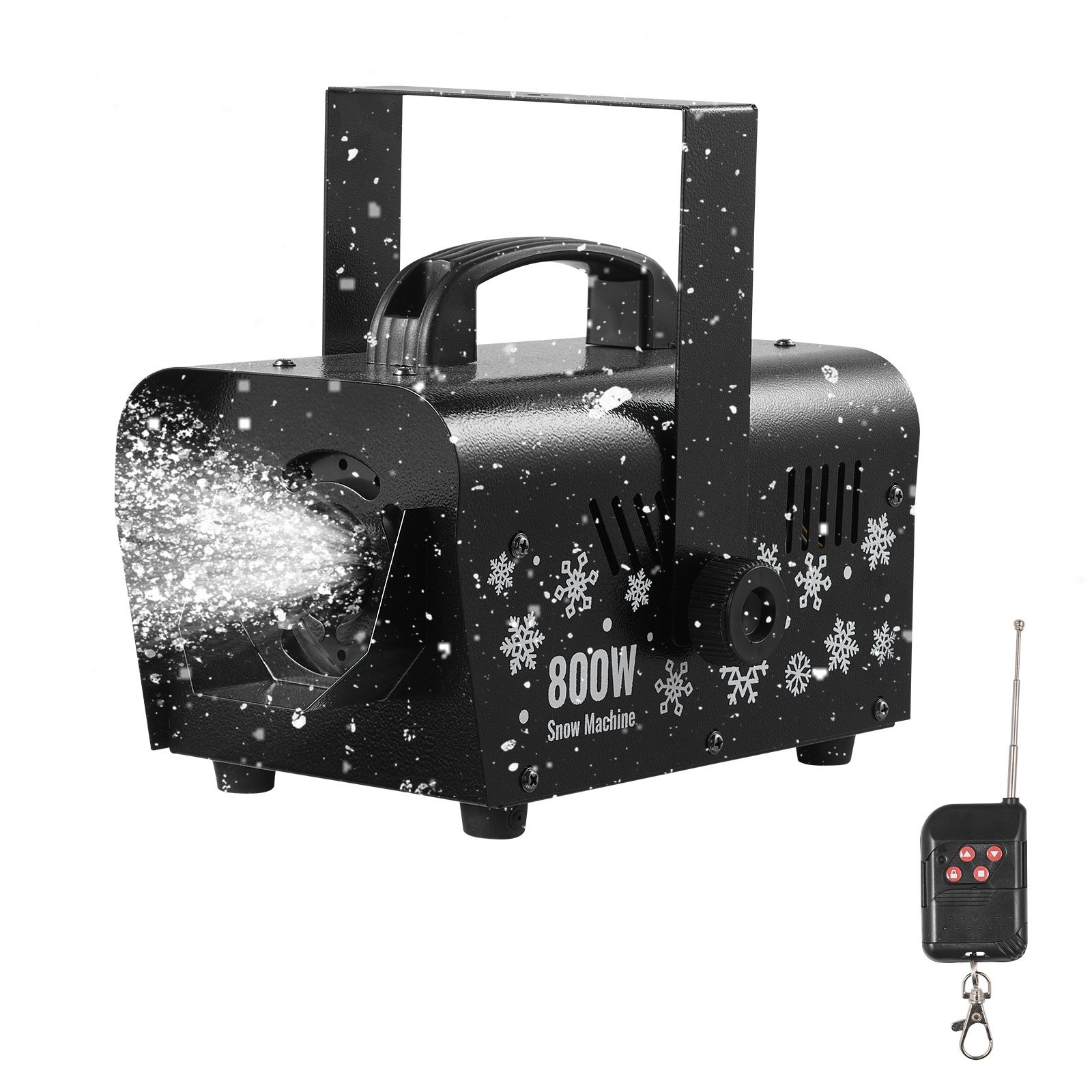 VEVOR Sneeuwmachine, 1500W Sneeuwkanon, Kunstmatige Sneeuwmaker, Sneeuwvlokmachine, Kunstmatige Sneeuwvlokmachine voor Binnen en Buiten voor Feestdagen, DJ-feesten, Kerstdecoratie