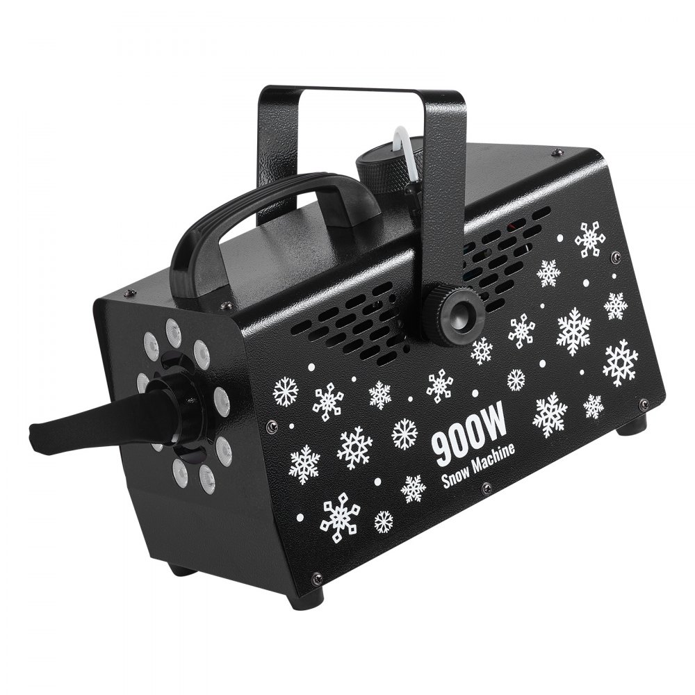 VEVOR Sneeuwmachine, 900W Sneeuwkanon, Kunstmatige Sneeuwmaker, Sneeuwvlokmachine, Kunstmatige Sneeuwvlokmachine voor Binnen- en Buitengebruik voor Feestdagen, DJ-feesten, Kerstdecoratie