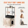 VEVOR kattenkast kattentoilet kattenhuis 2-laags plank 599x500x1270mm 60kg