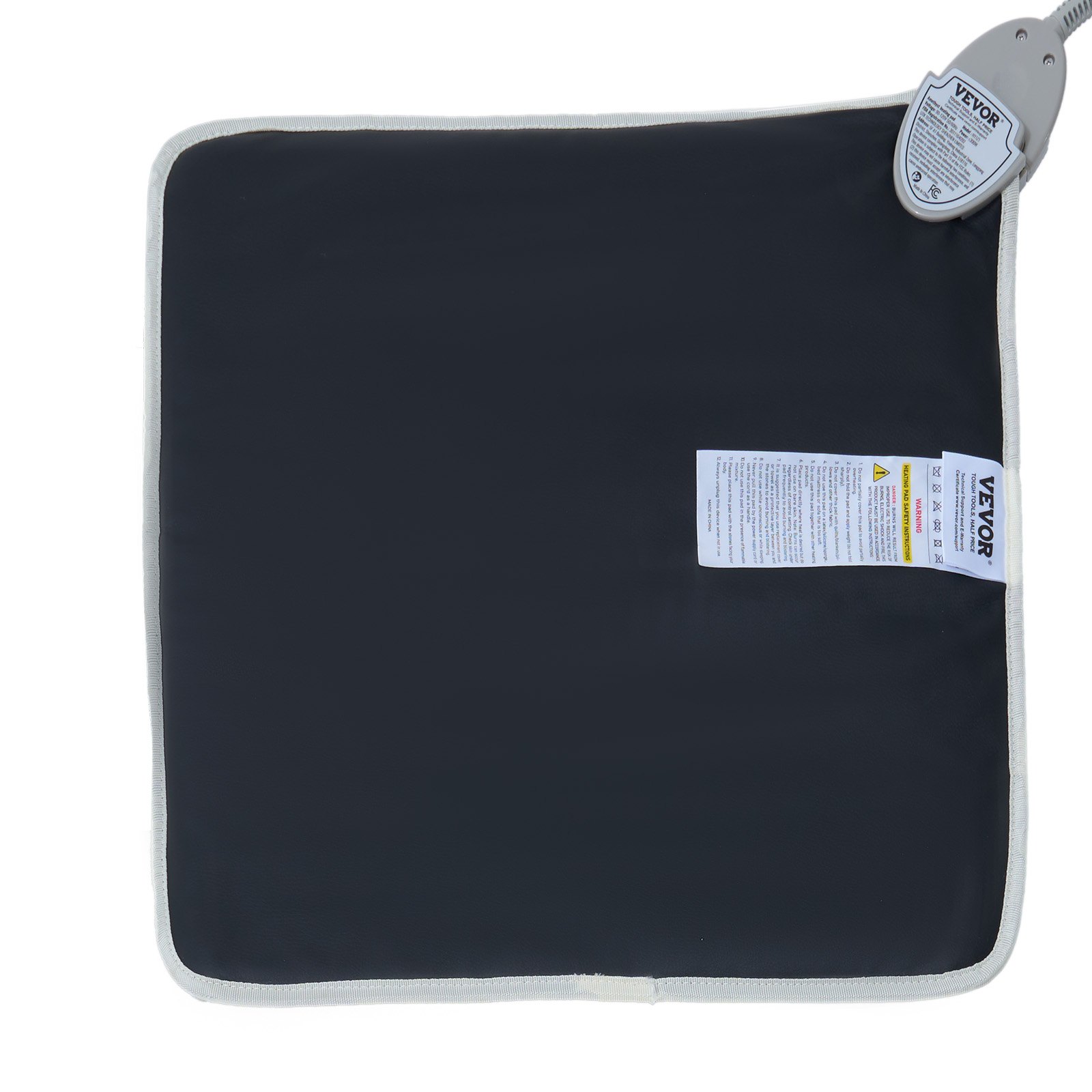 VEVOR Far Infrared Heating Pad, Amethyst Gemstones Heating Mat with Negative Ions, 103-159℉ Hot Gemstone Therapy Mat with 0-720 Min Timer for Back Hip Pain Relief (18 x 18-inch)